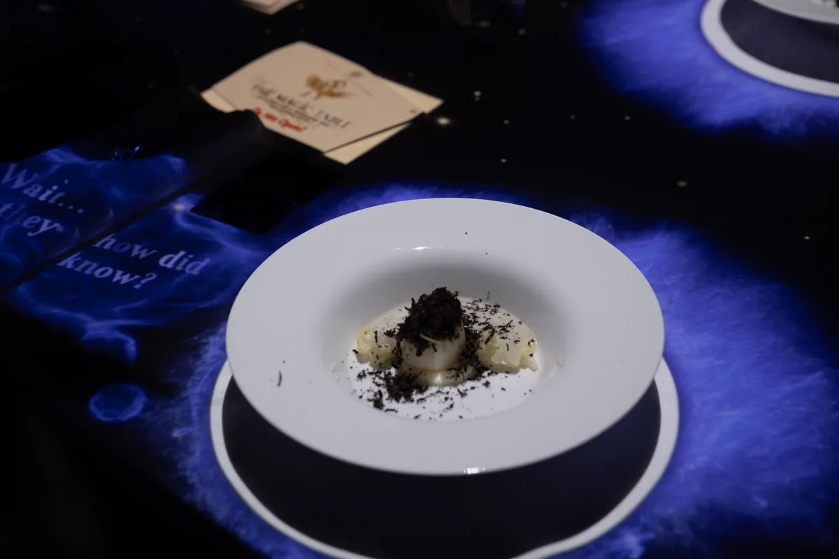The Magic Table Amsterdam — guests enjoying the five-course dinner with table projections